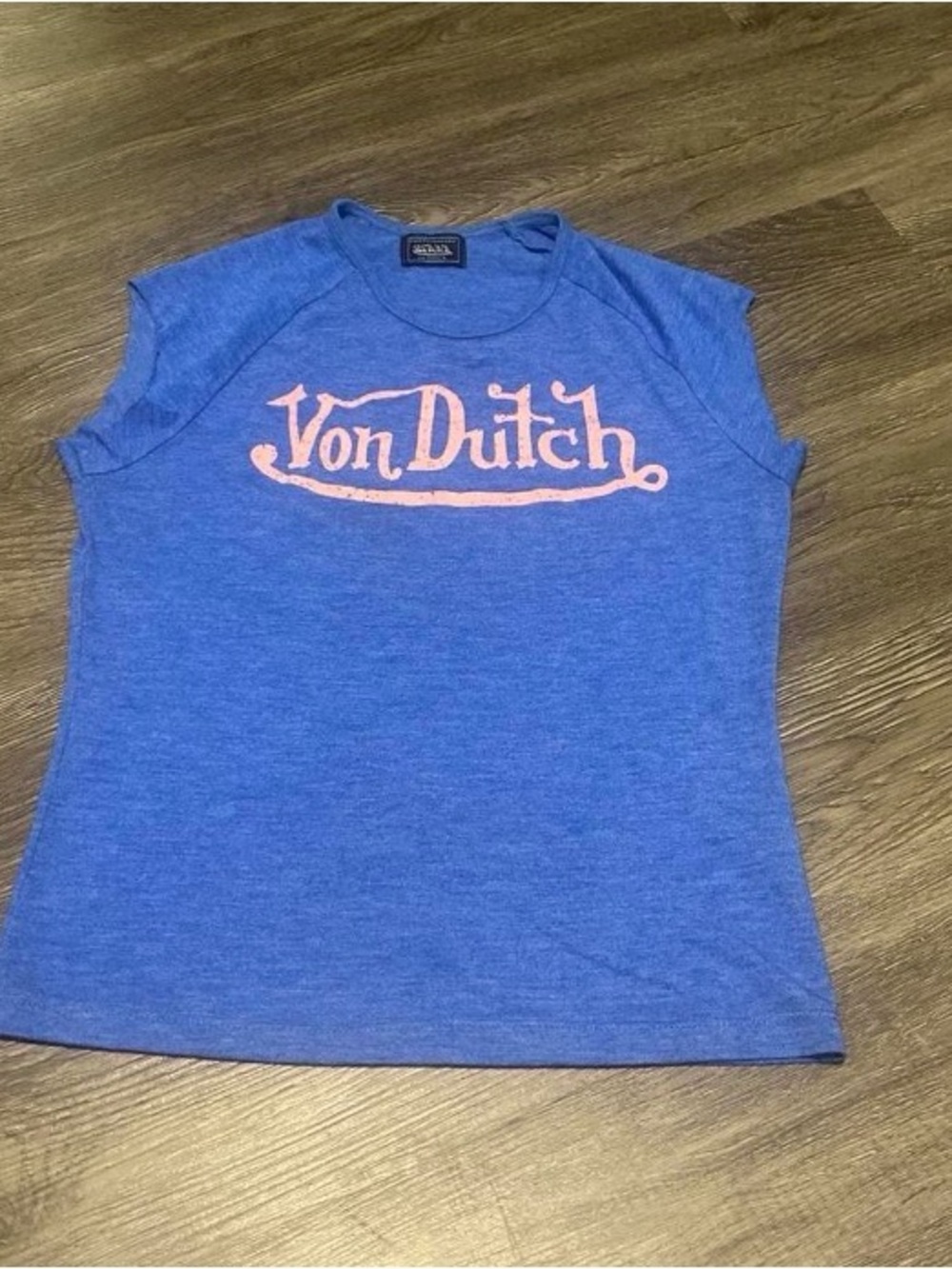Von Dutch Women's Blue Logo tank top